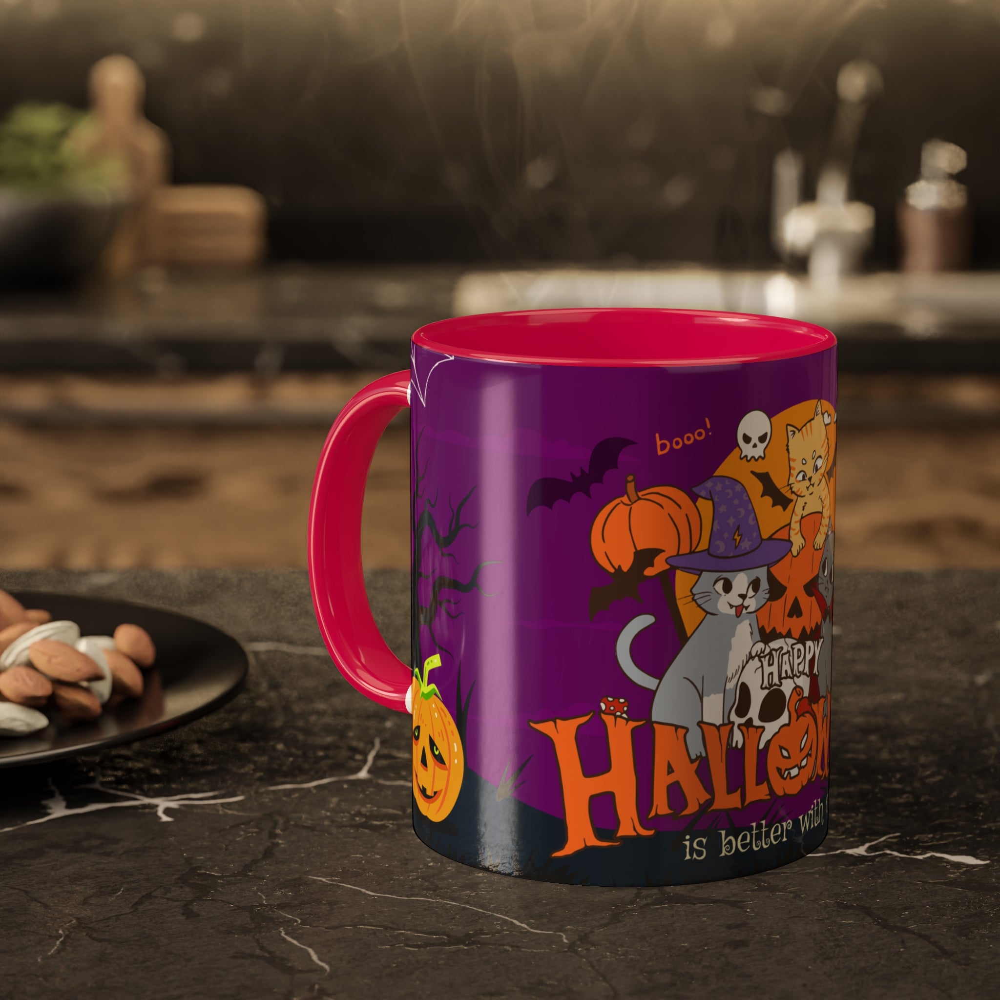 Happy Halloween is Better with Cats | Colorful Mugs